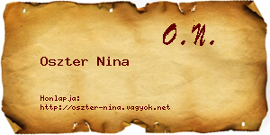 Oszter Nina névjegykártya